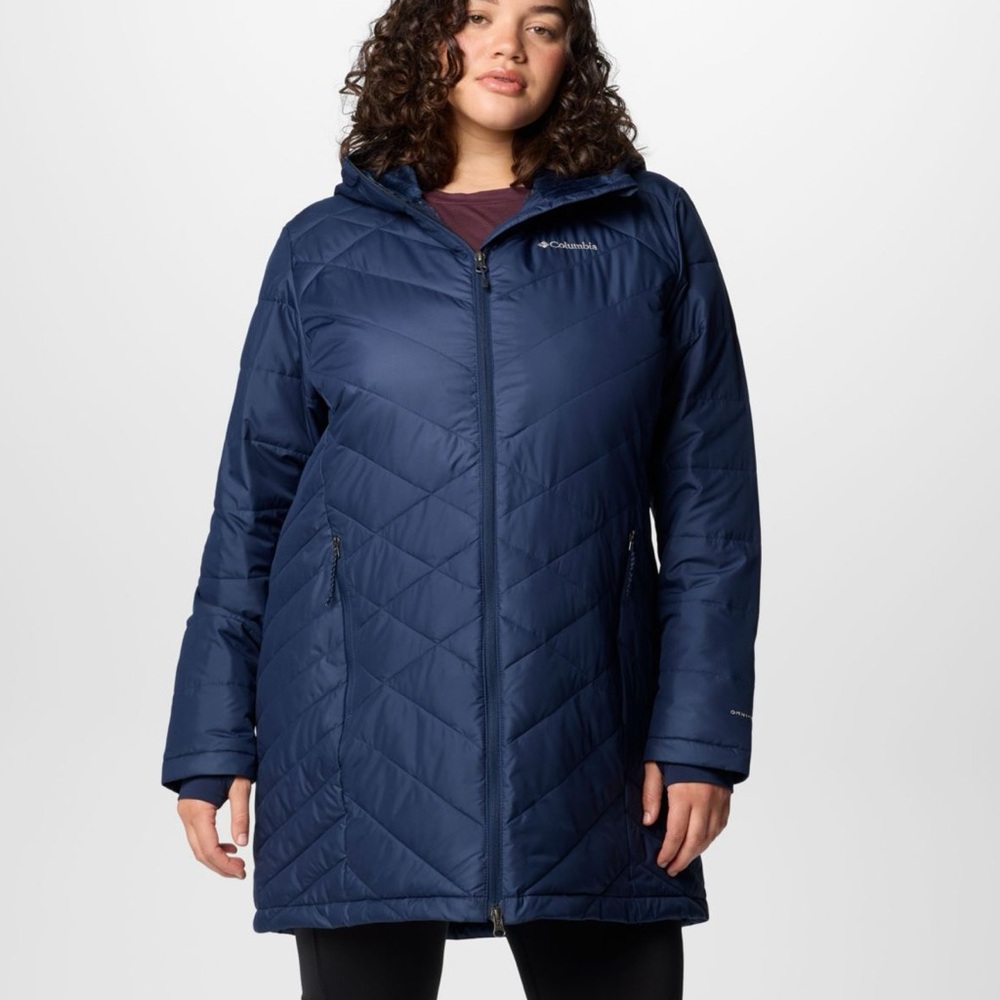 Columbia Women's Heavenly Long Hooded Jacket - Navy
